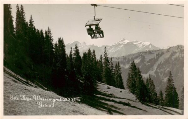 Sessellift Chairlift Telesiege Tele Liege Wasserngrat Gstaad