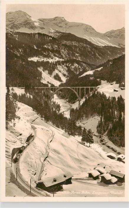 Eisenbahn Railway Chemin de Fer Chur-Arosa-Bahn Langwieser-Viadukt
