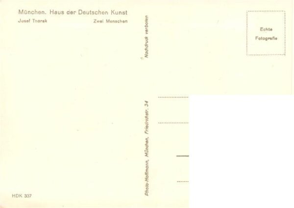 Haus der Deutschen Kunst Verlag HDK Nr. 337 Zwei Menschen Josef Tnorak – Bild 2