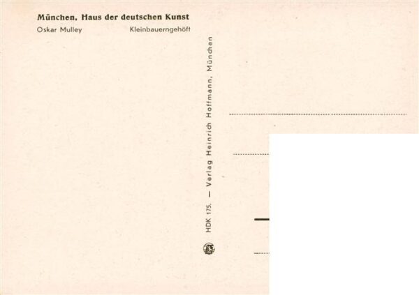 Haus der Deutschen Kunst Verlag HDK Nr. 175 Kleinbauerngehoeft Oskar Mulley – Bild 2