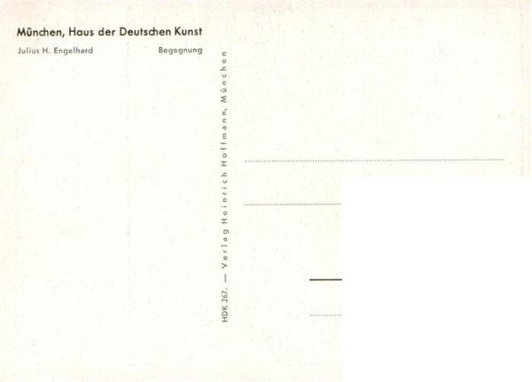 Haus der Deutschen Kunst Verlag HDK Nr. 267 Begegnung Julius H. Engelhard – Bild 2