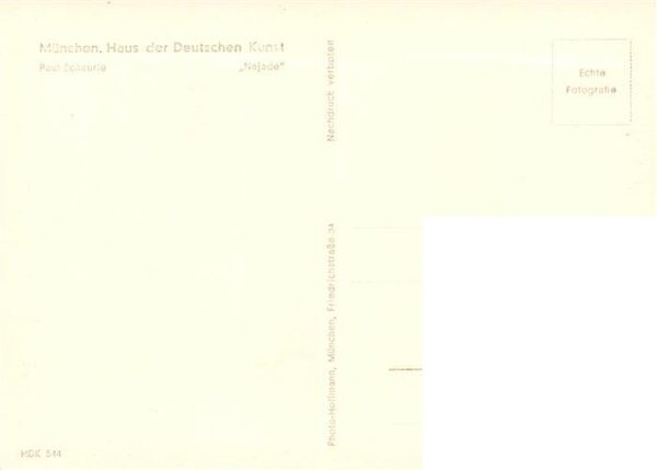 Haus der Deutschen Kunst Verlag HDK Nr. 544 Najade Paul Scheurle – Bild 2