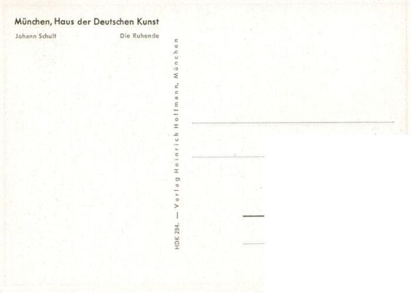 Haus der Deutschen Kunst Verlag HDK Nr. 284 Die Ruhende Johann Schult – Bild 2