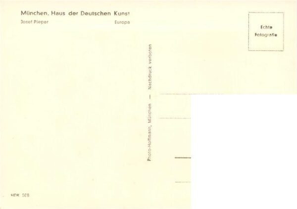 Haus der Deutschen Kunst Verlag HDK Nr. 508 Europa Josef Pieper – Bild 2