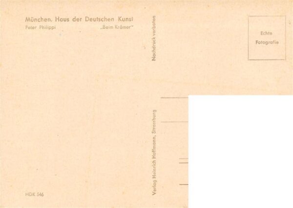 Haus der Deutschen Kunst Verlag HDK Nr. 546Beim Kraemer Peter Philippi – Bild 2