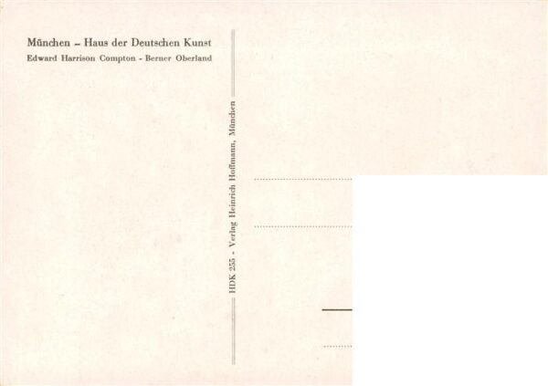 Haus der Deutschen Kunst Verlag HDK Nr. 255 Berner Oberland Edward Harrison Comp – Bild 2