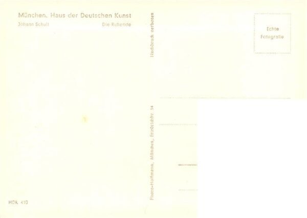 Haus der Deutschen Kunst Verlag HDK Nr. 410 Die Ruhende Johann Schult – Bild 2