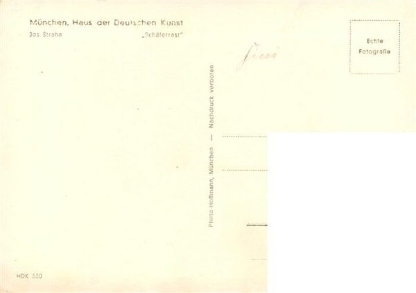 Haus der Deutschen Kunst Verlag HDK Nr. 530 Schaeferrest Jos. Strahn – Bild 2