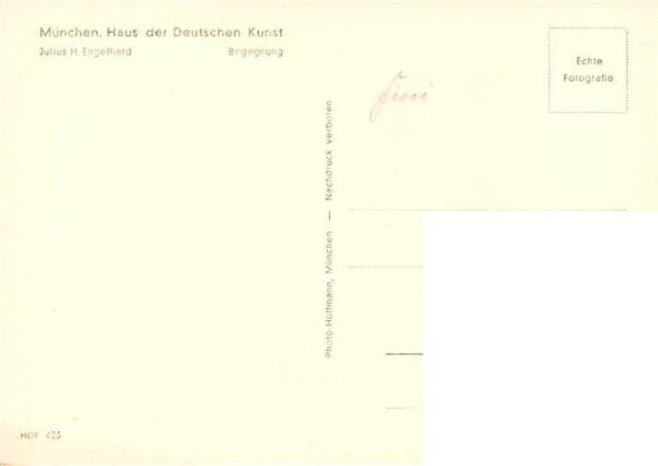 Haus der Deutschen Kunst Verlag HDK Nr. 423 Begegnung Julius H. Engelhart – Bild 2