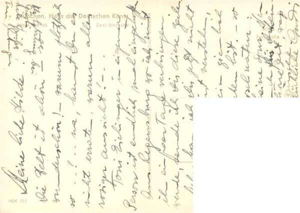 Haus der Deutschen Kunst Verlag HDK Nr. 337 Zwei Menschen Josef Thorak – Bild 2