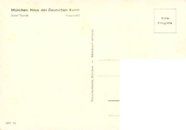 Haus der Deutschen Kunst Verlag HDK Nr. 96 Frauenakt Josef Thorak – Bild 2
