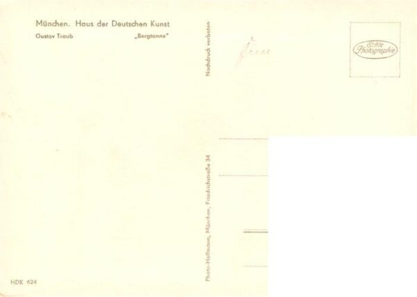 Haus der Deutschen Kunst Verlag HDK Nr. 624 Bergtonne Gustav Traub – Bild 2