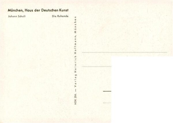 Haus der Deutschen Kunst Verlag HDK Nr. 284 Die Ruhende Johann Schult – Bild 2