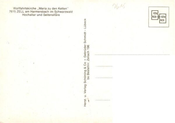 Zell Harmersbach Wallfahrtskirche Maria zu den Ketten Hochaltar und Seitenaltaer – Bild 2