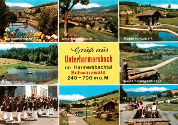 Unterharmersbach Am Harmersbach Unterharmersbach Muehle im Kurpark Forellenteich