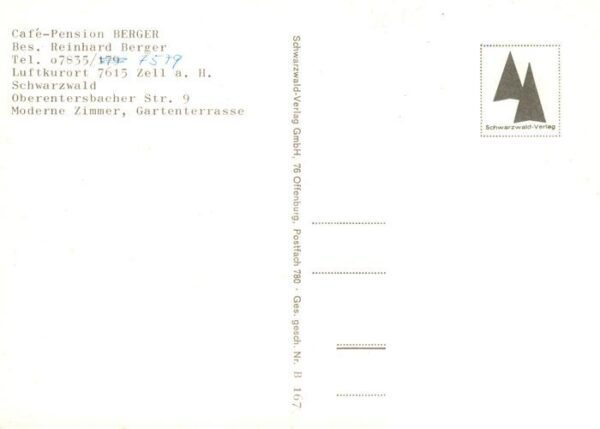 Zell Harmersbach Cafe Pension Berger Gastraum – Bild 2