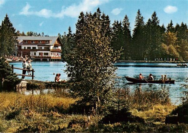 Fichtelberg Fichtelgebirge Bayreuth Waldgasthof am Fichtelsee Seepartie