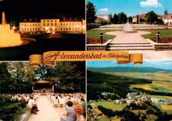 Alexandersbad Bad Markgraefl Schloss Schlossterrasse Musikpavillon Panorama