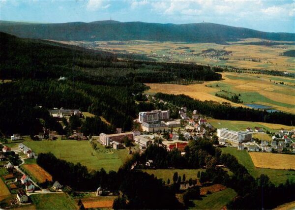 Alexandersbad Bad Fliegeraufnahme mit Ochsenkopf und Schneeberg