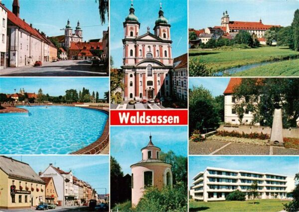 Waldsassen Ortspartien Kirche Schloss AussichtspavillonPark