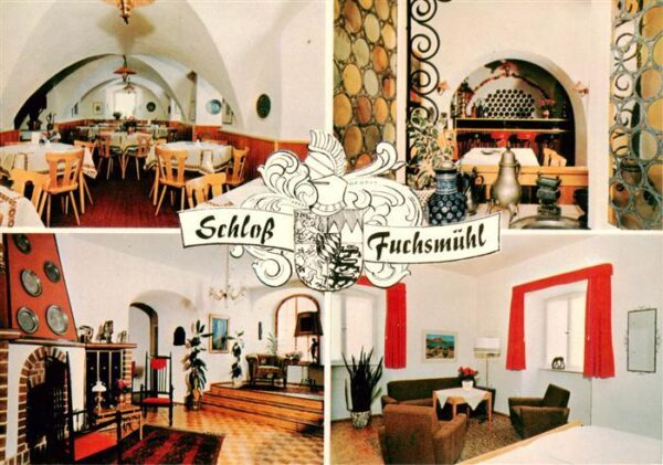 Fuchsmuehl Schloss Fuchsmuehl Hotel Restaurant Gastraeume Kaminzimmer