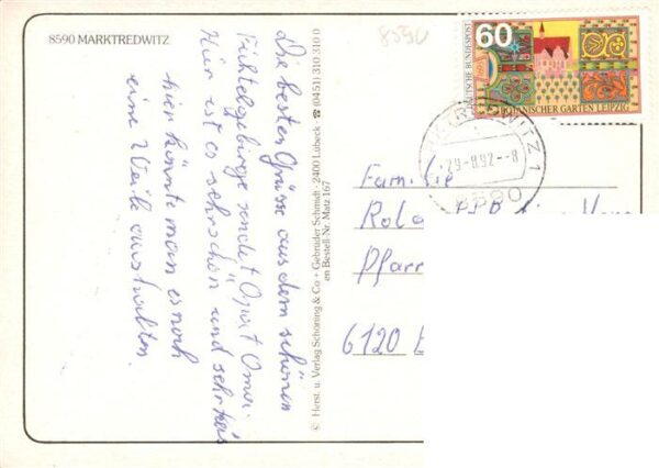 Marktredwitz Kirche Ortspartie Kirche Bruecke – Bild 2