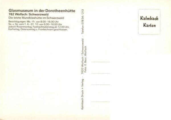 Wolfach Schwarzwald Glasmuseum in der Dorotheenhuette Details – Bild 2