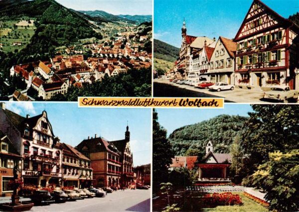 Wolfach Schwarzwald Fliegeraufnahme Dorfbrunnen Ortsansichten