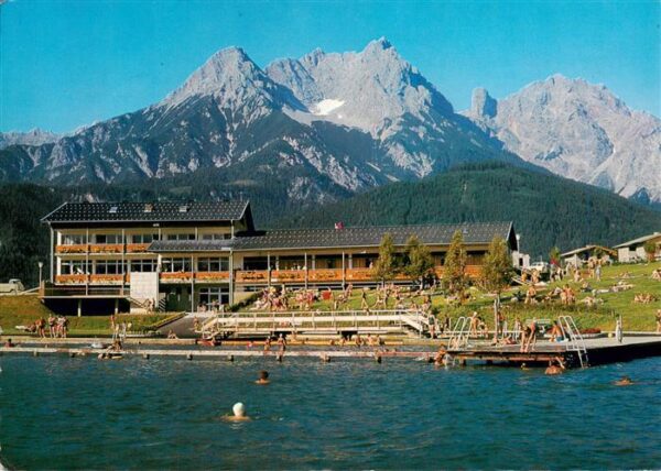 Saalfelden Steinernes Meer AT Strandbad und Restaurant am Ritzensee mit Steinern