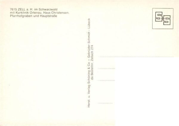 Zell Harmersbach mit Kurklinik Ortenau Haus Christensen Pfarrhofgraben und Haupt – Bild 2