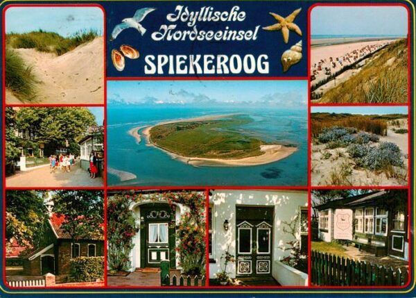 Spiekeroog Nordseeinsel Duenen Fliegeraufnahme Ortsmotive