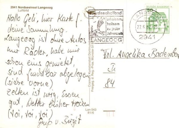Langeoog Nordseebad Fliegeraufnahme mit Anleger – Bild 2