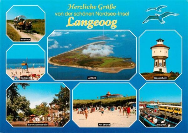 Langeoog Nordseebad Inseltour Baestrand Fliegeraufnahme Barkhausenerstrasse Wass