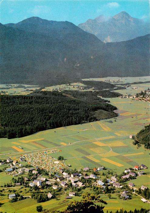 Hermagor Kaernten AT Fliegeraufnahme mit Campingplatz Hermagor