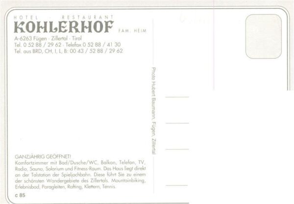 Fuegen Zillertal Tirol AT Kohlerhof Hotel Restaurant – Bild 2