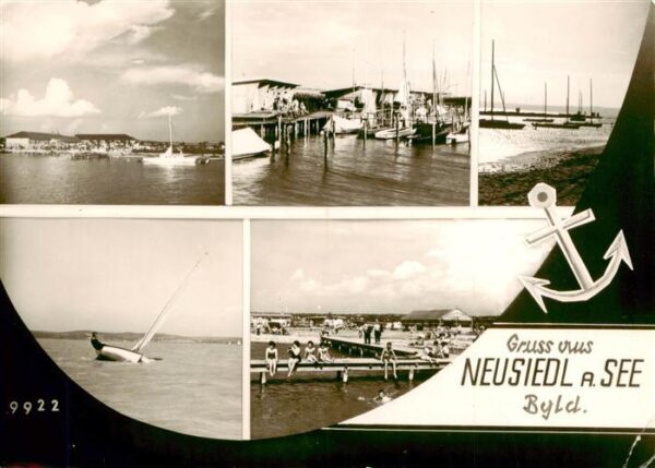 Neusiedl See Teilansichten Hafen Strand