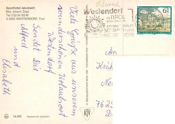 Westendorf Tirol Sporthotel Jakobwirt – Bild 2