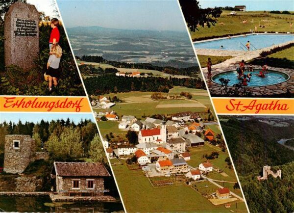 St Agatha Fadinger Denkmal Am Steinhuegel Freibad Ruine Stauf