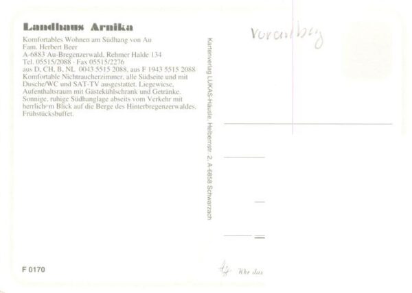 Au Bregenzerwald Landhaus Arnika – Bild 2