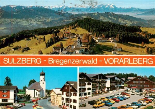 Sulzberg Vorarlberg AT Fliegeraufnahme Kirche Marktplatz
