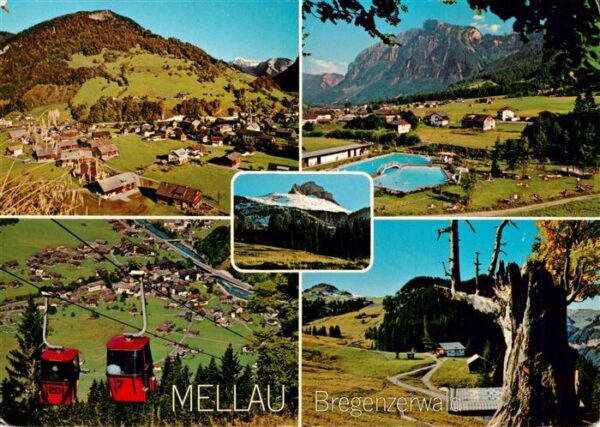 Mellau Vorarlberg Panorama Schwimmbad Bergbahnen Ross Stelle und Mittagsspitze