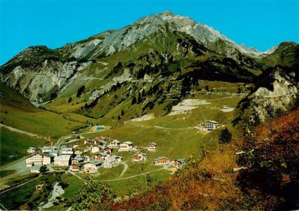 Stuben  Vorarlberg Tirol AT Fliegeraufnahme mit Flexenstrasse