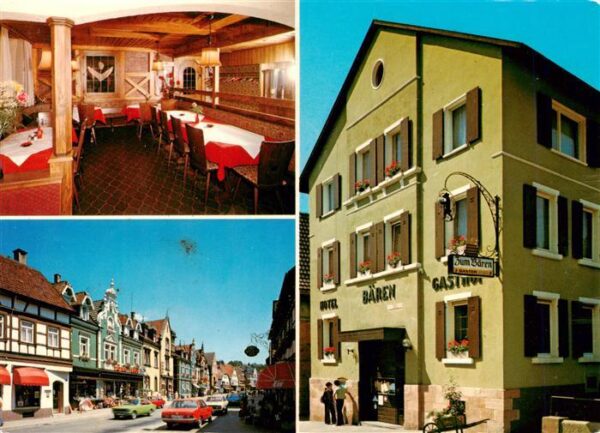 Zell Harmersbach Hotel Gasthof Zum schwarzen Baeren Gaststube Ortspartie