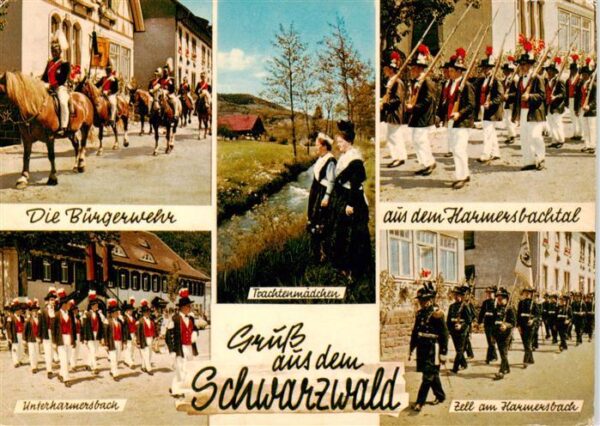 Zell Harmersbach Die Buergerwehr aus dem Harmersbachtal Unterharmersbach Trachte