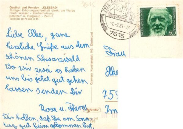 Zell Harmersbach Gasthof Kleebad – Bild 2