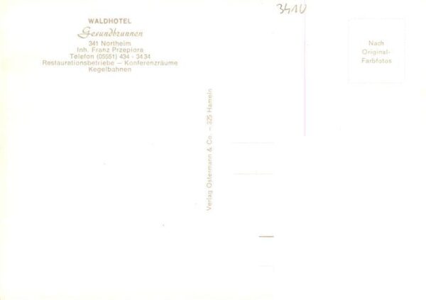 Northeim Niedersachsen Waldhotel Gesundbrunnen Gartenwirtschaft Gaststube – Bild 2