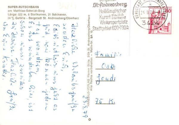St Andreasberg Harz Super Rutschbahn am Matthias Schmidt Berg Details – Bild 2