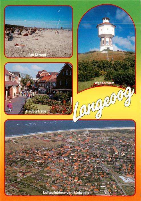 Langeoog Nordseebad Strand Hauptstrasse Wasserturm