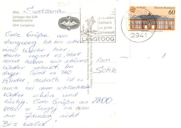 Langeoog Nordseebad Zeltlager des SJN Melkhoernduene – Bild 2