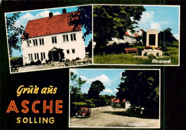 Asche Jugendheim Ehrenmal Ortspartie